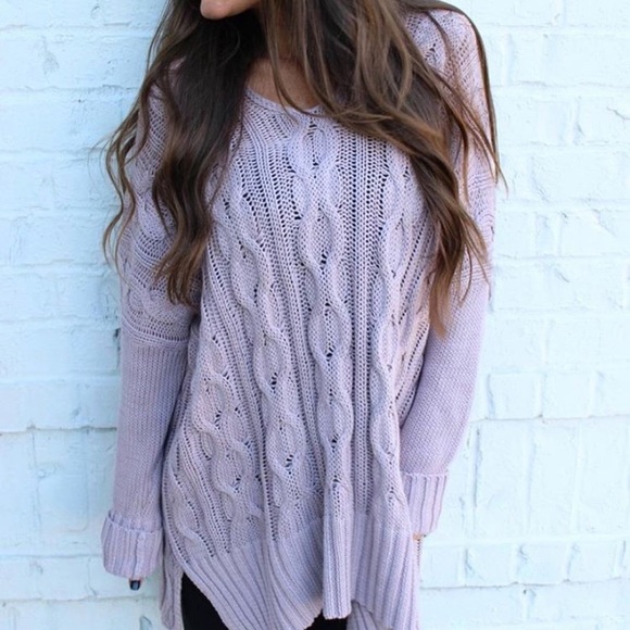 Wishlist Sweaters - Wishlist Oversized Chunky Knit Mauve Sweater